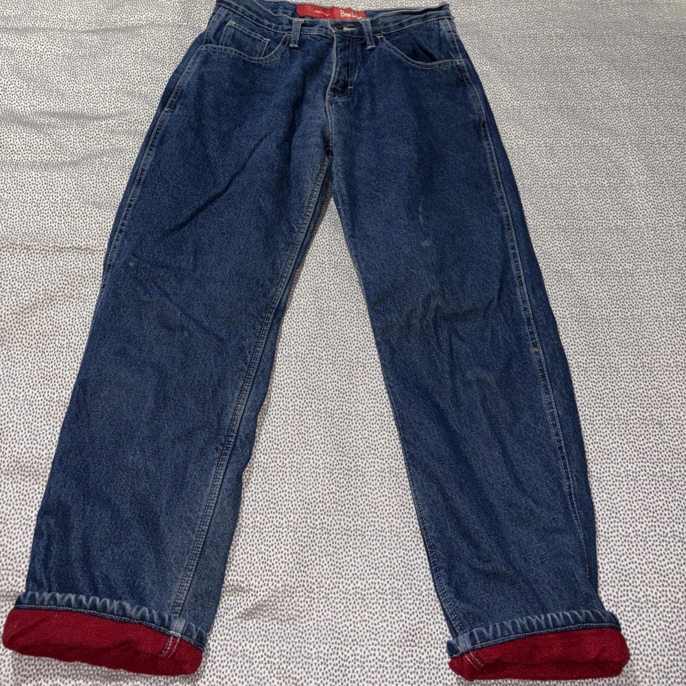 Berne Ladies Flannel Lined Carpenter Blue Jeans Women's Size 8‎